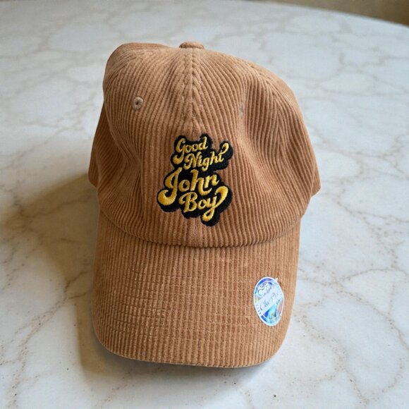 GOODNIGHT JOHN BOY Tan Corduroy Baseball Hat Cap NEW NWT - Picture 1 of 7